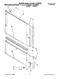 DOOR AND PANEL Diagram and Parts List for KUDA23SB0  KitchenAid Dishwasher