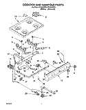 COOKTOP AND MANIFOLD, LIT/OPTIONAL Diagram and Parts List for SF3007SRN6  Whirlpool Range