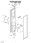 FREEZER DOOR PARTS Diagram and Parts List for TS22AFXKT08  Estate Refrigerator
