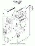 ICEMAKER PARTS Diagram and Parts List for GX5FHDXVQ05  Whirlpool Refrigerator