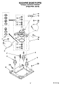 MACHINE BASE PARTS Diagram and Parts List for LTG5243DT7  Whirlpool Washer Dryer Combo