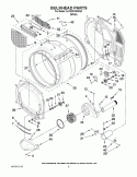 BULKHEAD PARTS Diagram and Parts List for 3LCGD9100WQ0  Whirlpool Dryer