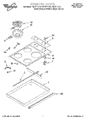 COOKTOP Diagram and Parts List for RS675PXEQ2  Whirlpool Range