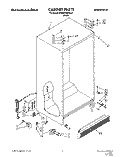CABINET Diagram and Parts List for KSRB25QABL01  KitchenAid Refrigerator