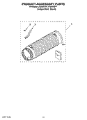PRODUCT ACCESSORY PARTS Diagram and Parts List for LTG5243DT7  Whirlpool Washer Dryer Combo