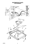MACHINE BASE Diagram and Parts List for KAWE540WAL2  KitchenAid Washer