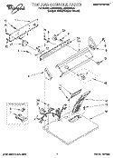 SECTION Diagram and Parts List for LER4634DZ0  Whirlpool Dryer