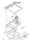 COOKTOP Diagram and Parts List for RM988PXLW9  Whirlpool Microwave Oven Combo