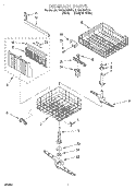 DISHRACK Diagram and Parts List for DU925QWDQ6  Whirlpool Dishwasher