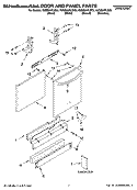 DOOR AND PANEL PARTS Diagram and Parts List for KUDS01FLBL2  KitchenAid Dishwasher