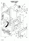 CABINET PARTS Diagram and Parts List for 1CWD5100VQ0  Whirlpool Dryer