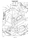CABINET Diagram and Parts List for LG7081XTG0  Whirlpool Dryer