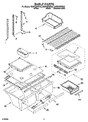 SHELF PARTS Diagram and Parts List for GR2FHMXPS02  Whirlpool Refrigerator