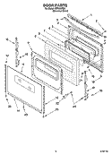 DOOR PARTS, OPTIONAL PARTS Diagram and Parts List for FES326RD0  Roper Range