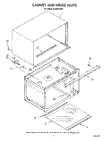 CABINET AND HINGE Diagram and Parts List for KCMS132S2  KitchenAid Microwave