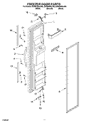 FREEZER DOOR Diagram and Parts List for GD2SHGXLQ00  Whirlpool Refrigerator
