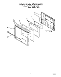 LOWER OVEN DOOR Diagram and Parts List for RB170PXYB6  Whirlpool Wall Oven