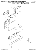 DOOR AND PANEL PARTS Diagram and Parts List for KUDI01ILWH4  KitchenAid Dishwasher