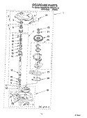 GEARCASE Diagram and Parts List for GSQ9633LL0  Whirlpool Washer