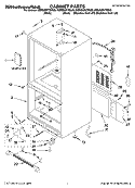 CABINET PARTS Diagram and Parts List for KBRS22KTSS00  KitchenAid Refrigerator