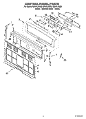 CONTROL PANEL PARTS Diagram and Parts List for GR673LXSB2  Whirlpool Range
