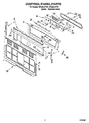 CONTROL PANEL PARTS Diagram and Parts List for GR488LXRQ1  Whirlpool Range