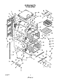 LIT/OPTIONAL , OVEN Diagram and Parts List for B9458B3  Roper Wall Oven