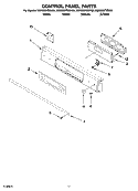 CONTROL PANEL PARTS, OPTIONAL PARTS (NOT INCLUDED) Diagram and Parts List for KGRS807SBL00  KitchenAid Range