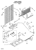 UNIT PARTS Diagram and Parts List for RT14BKXSQ00  Roper Refrigerator