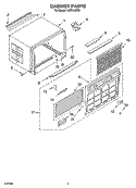 CABINET PARTS Diagram and Parts List for ACE244XR0  Whirlpool Air Conditioner