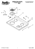 COOKTOP PARTS Diagram and Parts List for IME31300  Inglis Range
