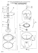 AGITATOR, BASKET AND TUB Diagram and Parts List for RAS8245EN0  Roper Washer