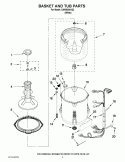 BASKET AND TUB PARTS Diagram and Parts List for CAW9244XQ2  Whirlpool Washer