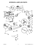 INTERIOR & AIRFLOW PARTS Diagram and Parts List for KHMS2056SSS3  KitchenAid Microwave
