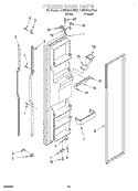 FREEZER DOOR Diagram and Parts List for 4KSRS25QFW01  KitchenAid Refrigerator