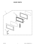 DOOR PARTS Diagram and Parts List for WMH76718AS0  Whirlpool Microwave
