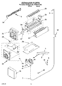 ICEMAKER, OPTIONAL Diagram and Parts List for GD5PHAXLB00  Whirlpool Refrigerator