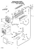 ICEMAKER PARTS Diagram and Parts List for KBRS36FMX02  KitchenAid Refrigerator