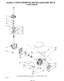 BRAKE, CLUTCH, GEARCASE, MOTOR AND PUMP Diagram and Parts List for LA9800XTN0  Whirlpool Washer