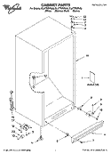 CABINET PARTS Diagram and Parts List for EL87TRRRQ02  Whirlpool Refrigerator