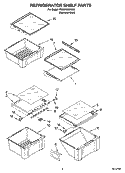 REFRIGERATOR SHELF PARTS Diagram and Parts List for 7ED5FHEXRS00  Whirlpool Refrigerator