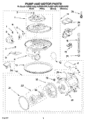 PUMP AND MOTOR PARTS Diagram and Parts List for KUDP01ILBS0  KitchenAid Dishwasher