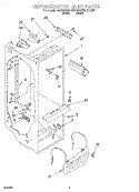 REFRIGERATOR LINER Diagram and Parts List for 6ED25DQXDW00  Whirlpool Refrigerator
