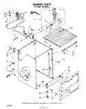 CABINET Diagram and Parts List for SHF5884P2  Whirlpool Dishwasher