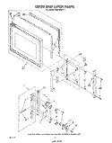 DOOR AND LATCH Diagram and Parts List for RM278BXP1  Whirlpool Microwave Oven Combo