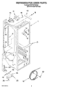 REFRIGERATOR LINER PARTS Diagram and Parts List for KSRW25CTMK00  KitchenAid Refrigerator