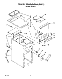 CABINET AND CONTROL Diagram and Parts List for TC8700XYP1  Whirlpool Trash Compactor