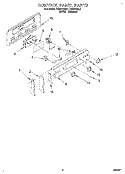 CONTROL PANEL Diagram and Parts List for FES310BL1  Roper Range