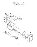 FREEZER INTERIOR Diagram and Parts List for TS22BRXAW00  Whirlpool Refrigerator