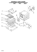 INTERNAL OVEN PARTS Diagram and Parts List for KEBC207KBL02  KitchenAid Wall Oven